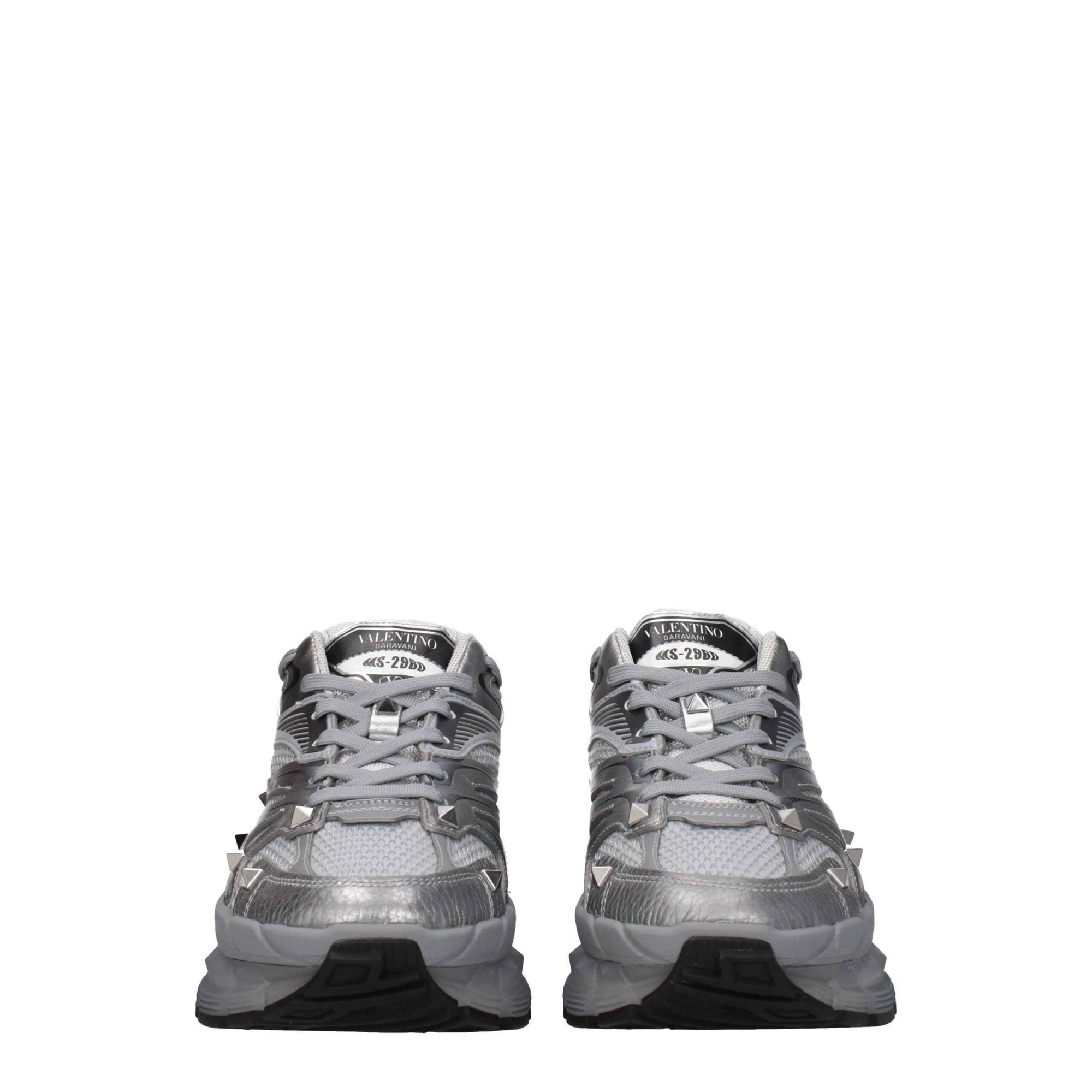 Valentino Garavani Gray Fabric Athletic Sneakers