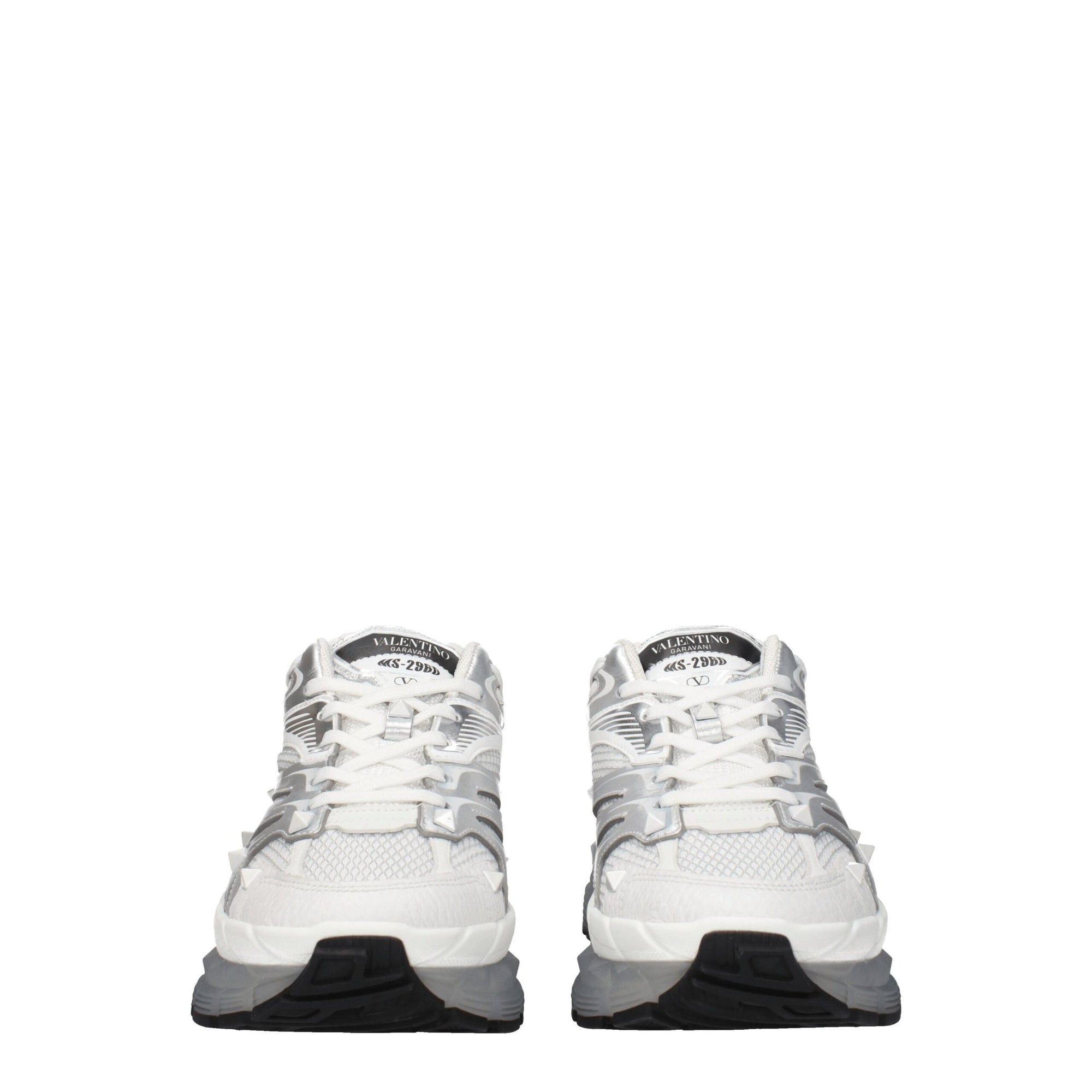 Valentino Garavani White Fabric Athletic Sneakers