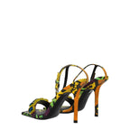 The Attico Multicolor Leather Stiletto Heels Sandals