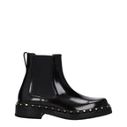 Valentino Garavani Black Leather Ankle Boots