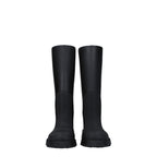 Burberry Black Cotton Rain Boots