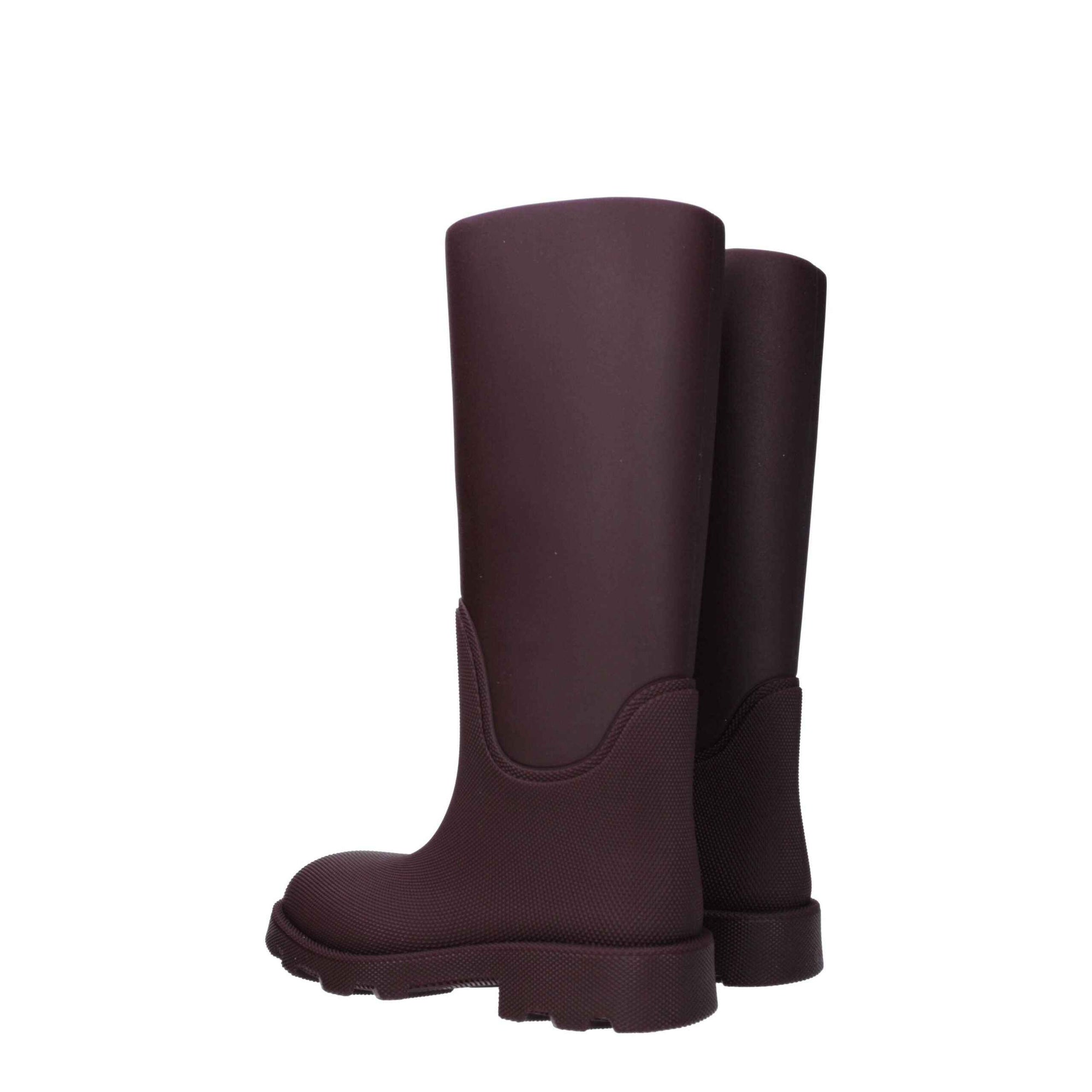 Burberry Red Cotton Rain Boots