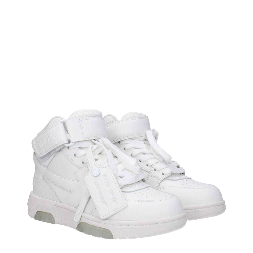 Off-White White Leather High Tops