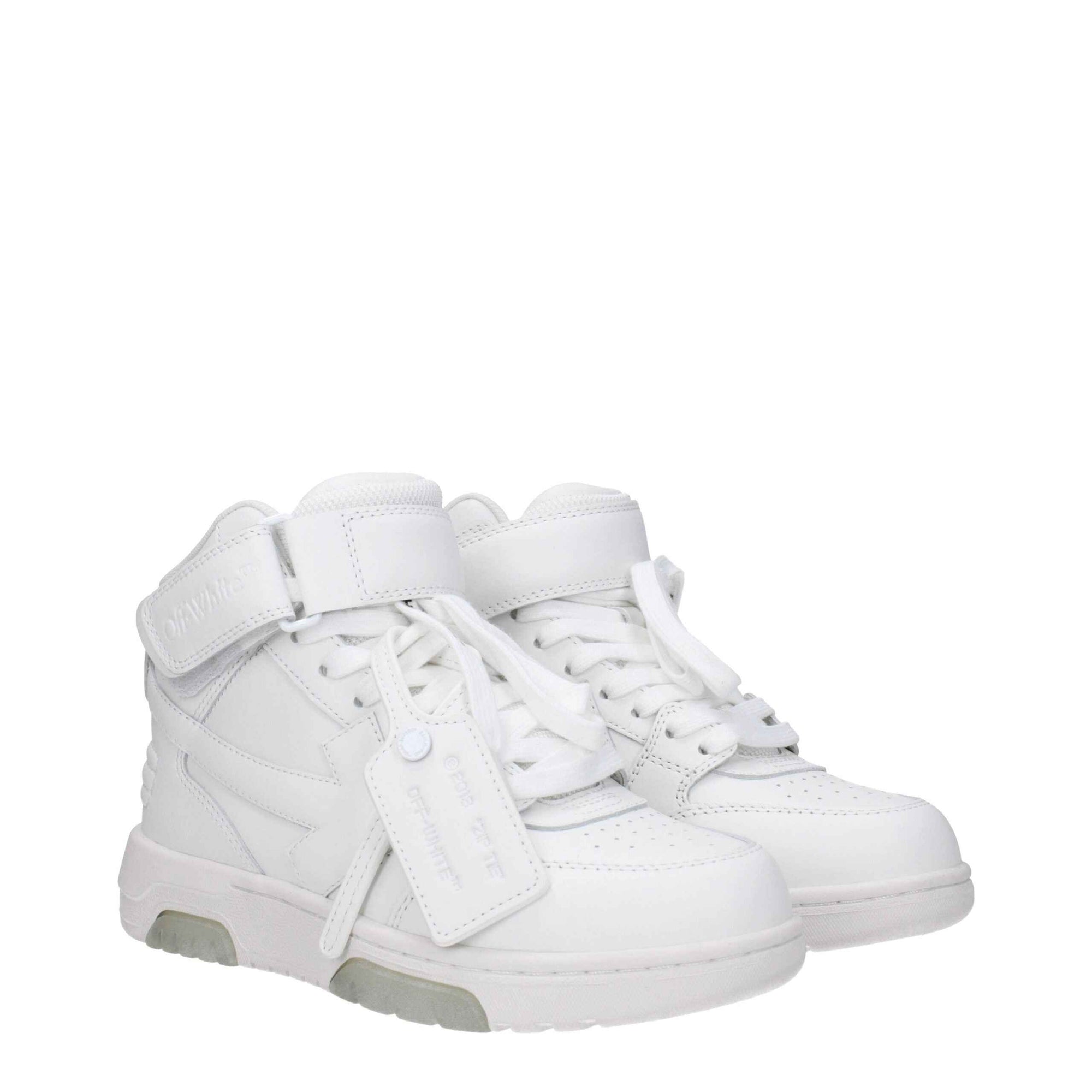 Off-White White Leather High Tops