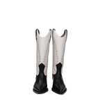 Paris Texas Beige Leather Boots
