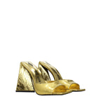 The Attico Gold Leather Platforms
