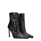Paris Texas Gray Leather Ankle Boots