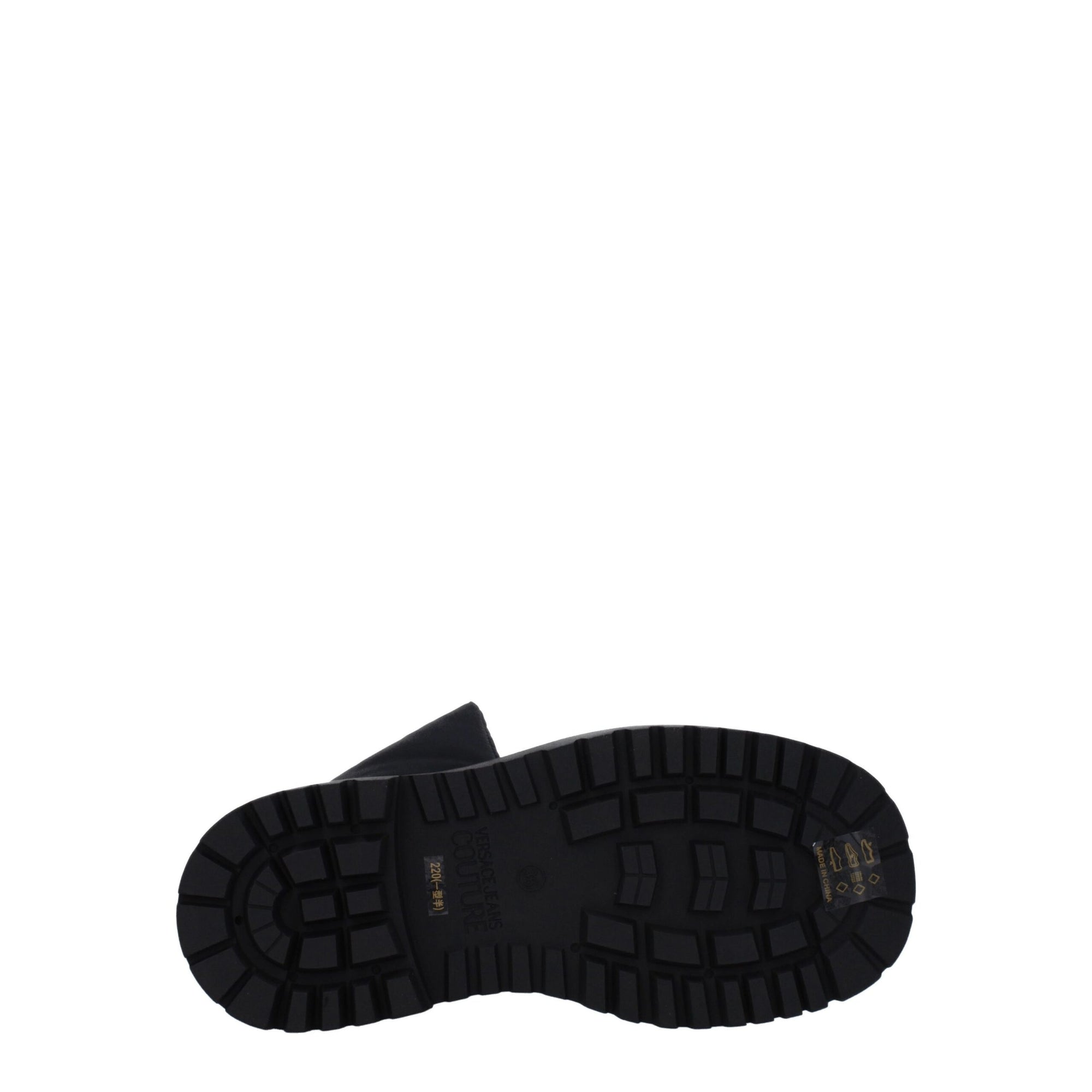 Versace Jeans Black Polyethylene Ankle Boots