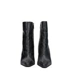 Paris Texas Gray Leather Ankle Boots
