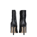 Paris Texas Gray Leather Ankle Boots