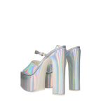 Valentino Garavani Gray Leather Platforms