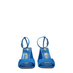 The Attico Blue Satin Stiletto Heel Sandals