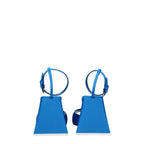 The Attico Blue Satin Stiletto Heel Sandals