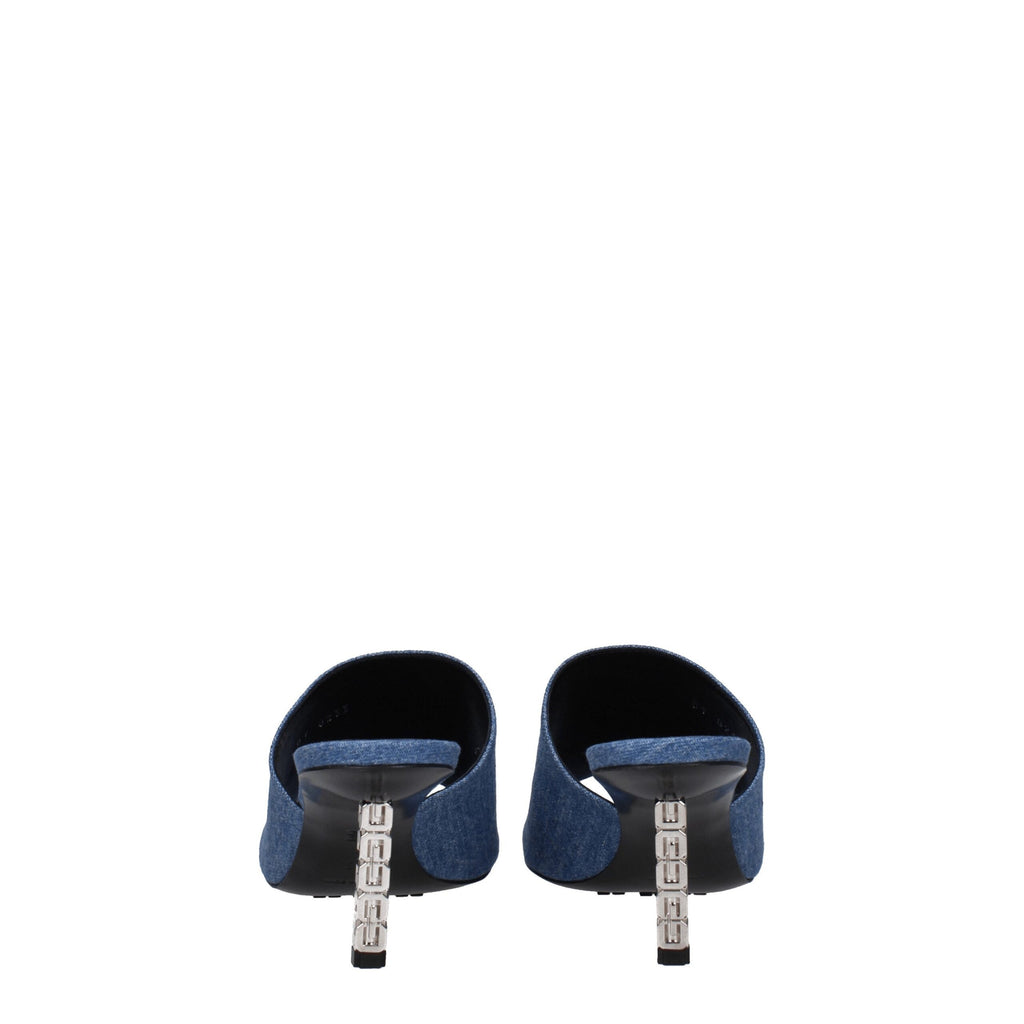 Givenchy Blue Fabric Platform Sandals