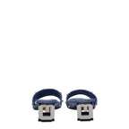 Givenchy Blue Fabric Flat Sandals