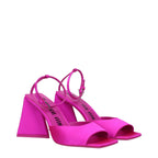 The Attico Pink Satin Stiletto Heels Sandals