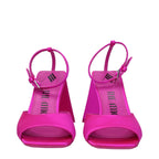 The Attico Pink Satin Stiletto Heels Sandals