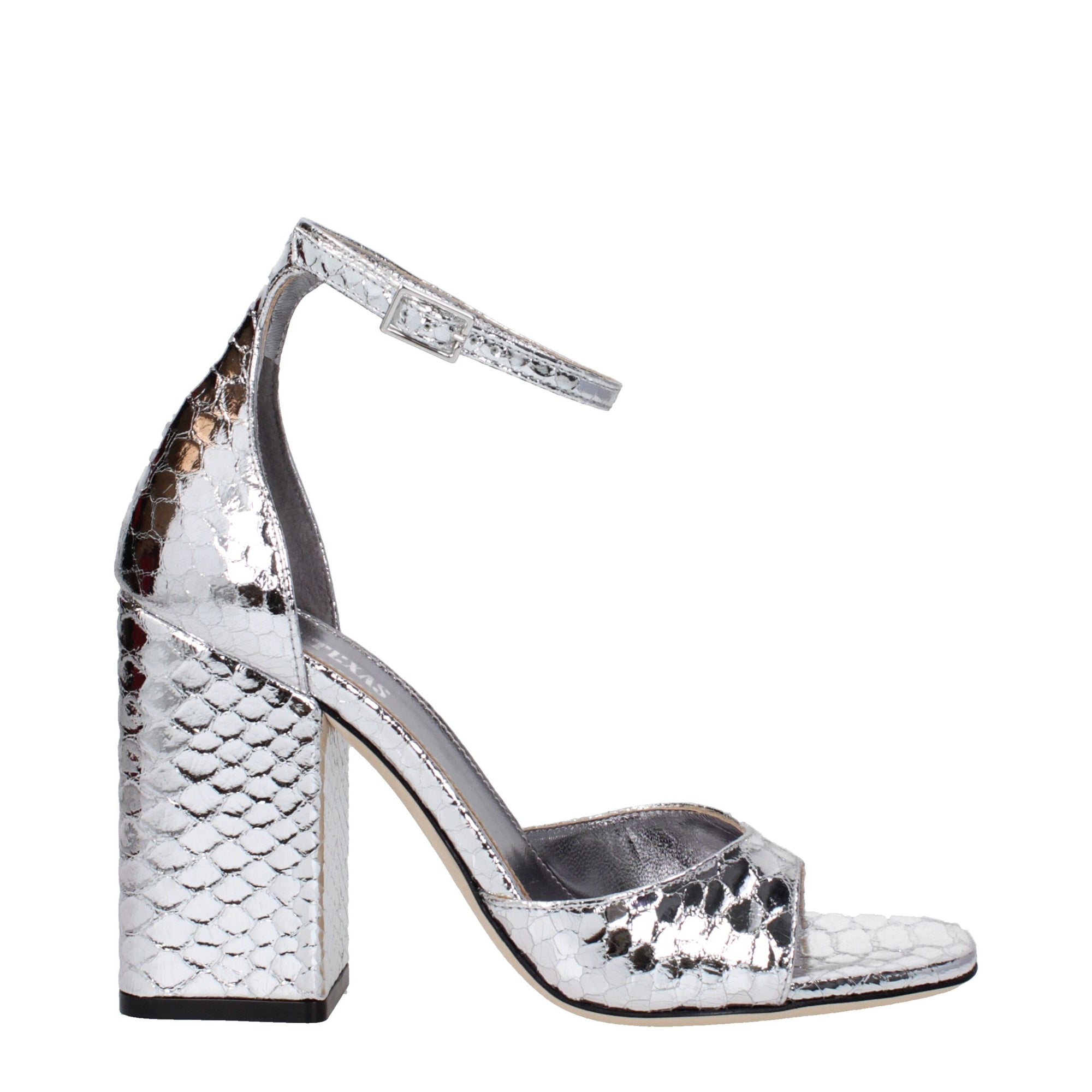 Paris Texas Gray Leather Platforms