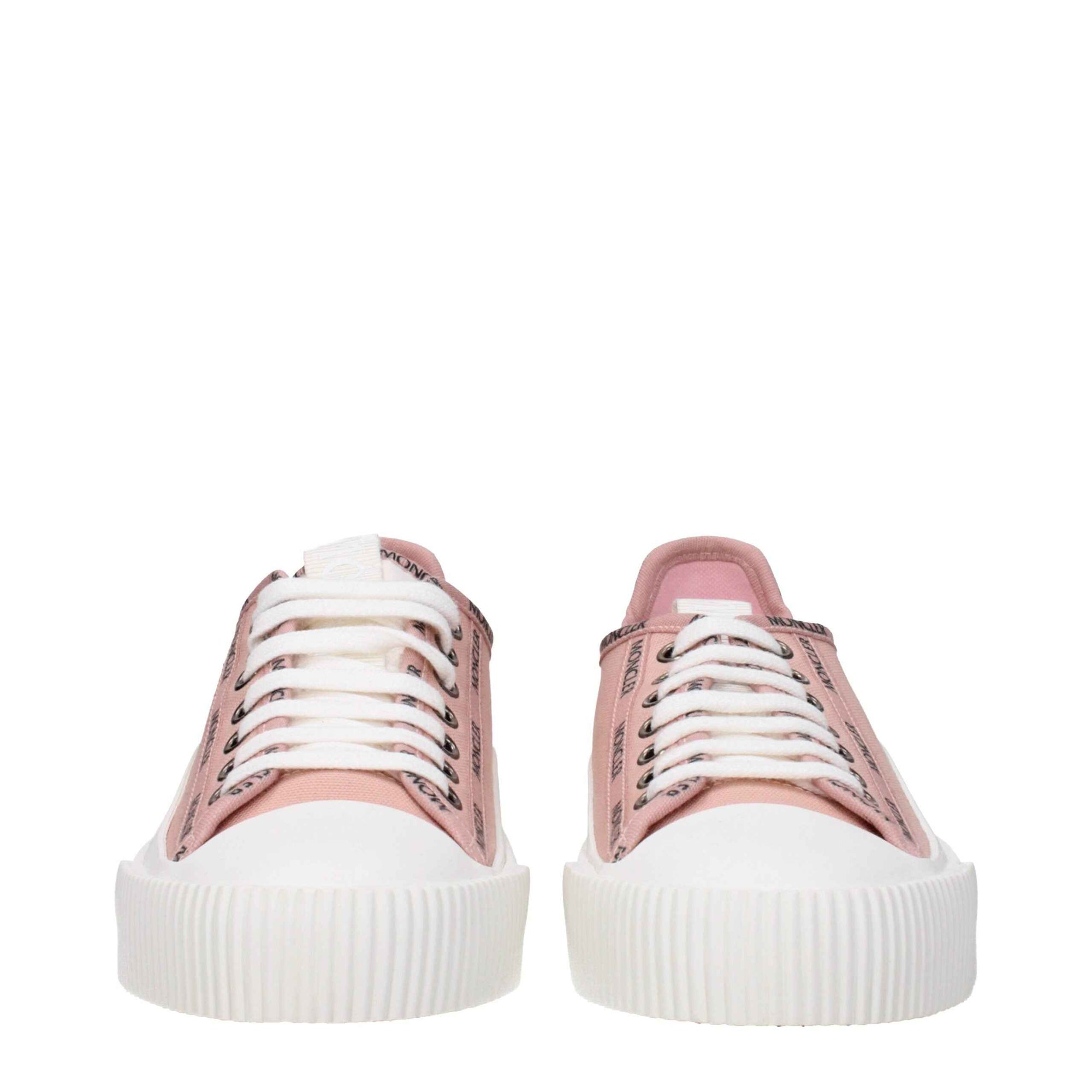 Moncler Pink Fabric Low Tops