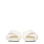 Jil Sander White Leather Slippers