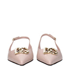 Dolce & Gabbana Pink Leather Ballet Flats