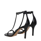 Isabel Marant Black Leather Stiletto Heels Sandals