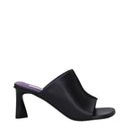 Stella McCartney Black Leather Stiletto Heels Sandals