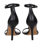 Isabel Marant Black Leather Stiletto Heels Sandals