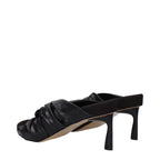 Stella McCartney Black Leather Stiletto Heel Sandals