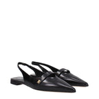 Max Mara Black Leather Ballet Flats