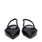Max Mara Black Leather Ballet Flats