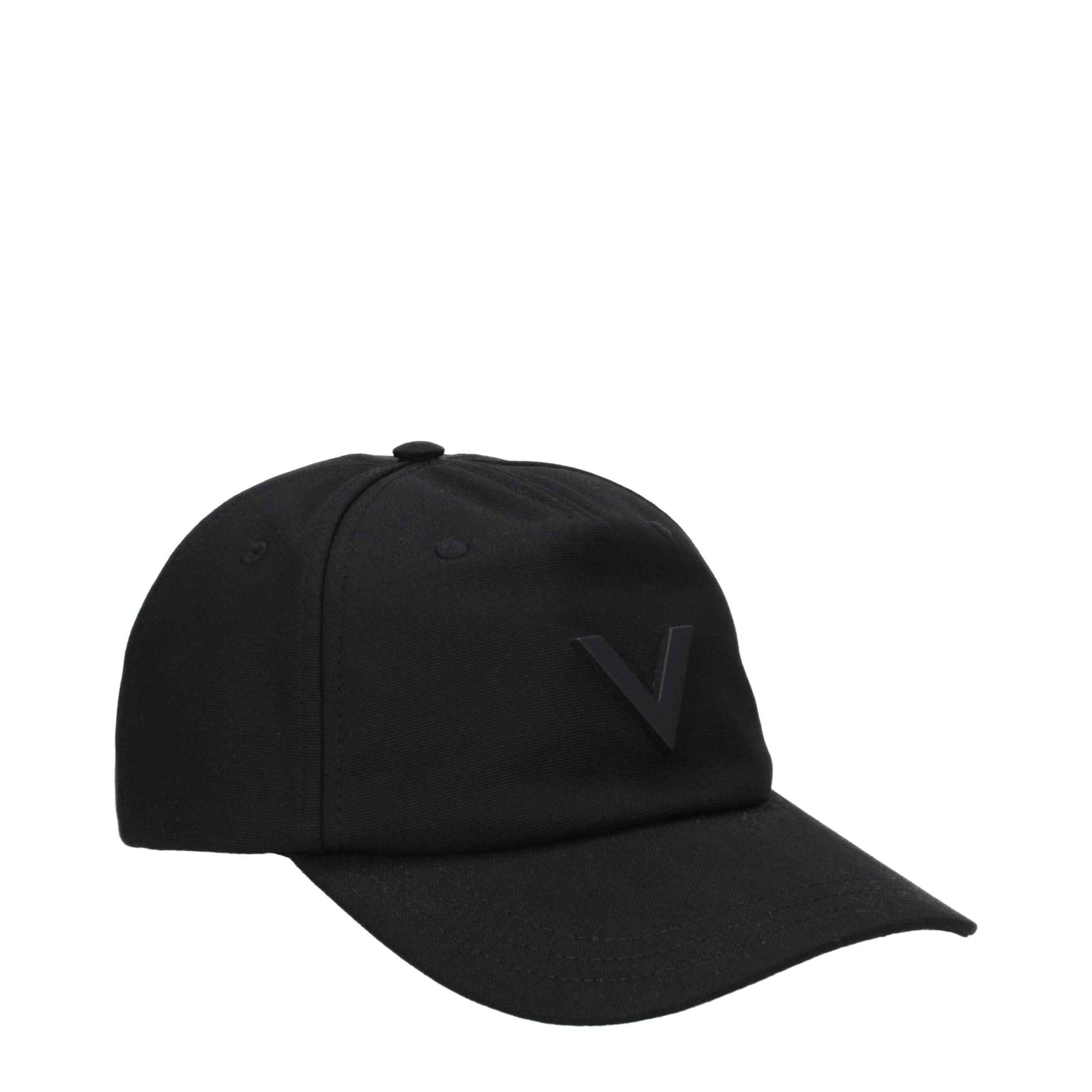 Valentino Garavani Black Cotton Cap (Baseball Hat)