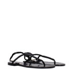 Isabel Marant Black Leather Flip-Flop Sandals