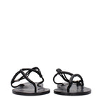 Isabel Marant Black Leather Flip-Flop Sandals
