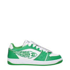 Enterprise Japan Green Leather Low Top Sneakers