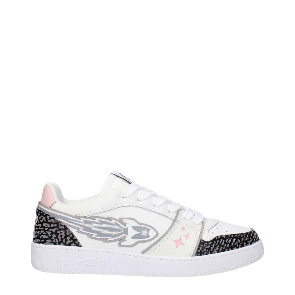 Enterprise Japan White Leather Athletic Sneakers