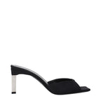 The Attico Black Satin Stiletto Heel Sandals