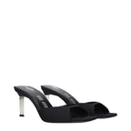 The Attico Black Satin Stiletto Heel Sandals