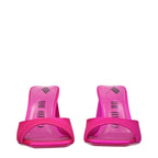 The Attico Pink Satin Stiletto Heel Sandals