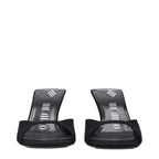 The Attico Black Satin Stiletto Heel Sandals