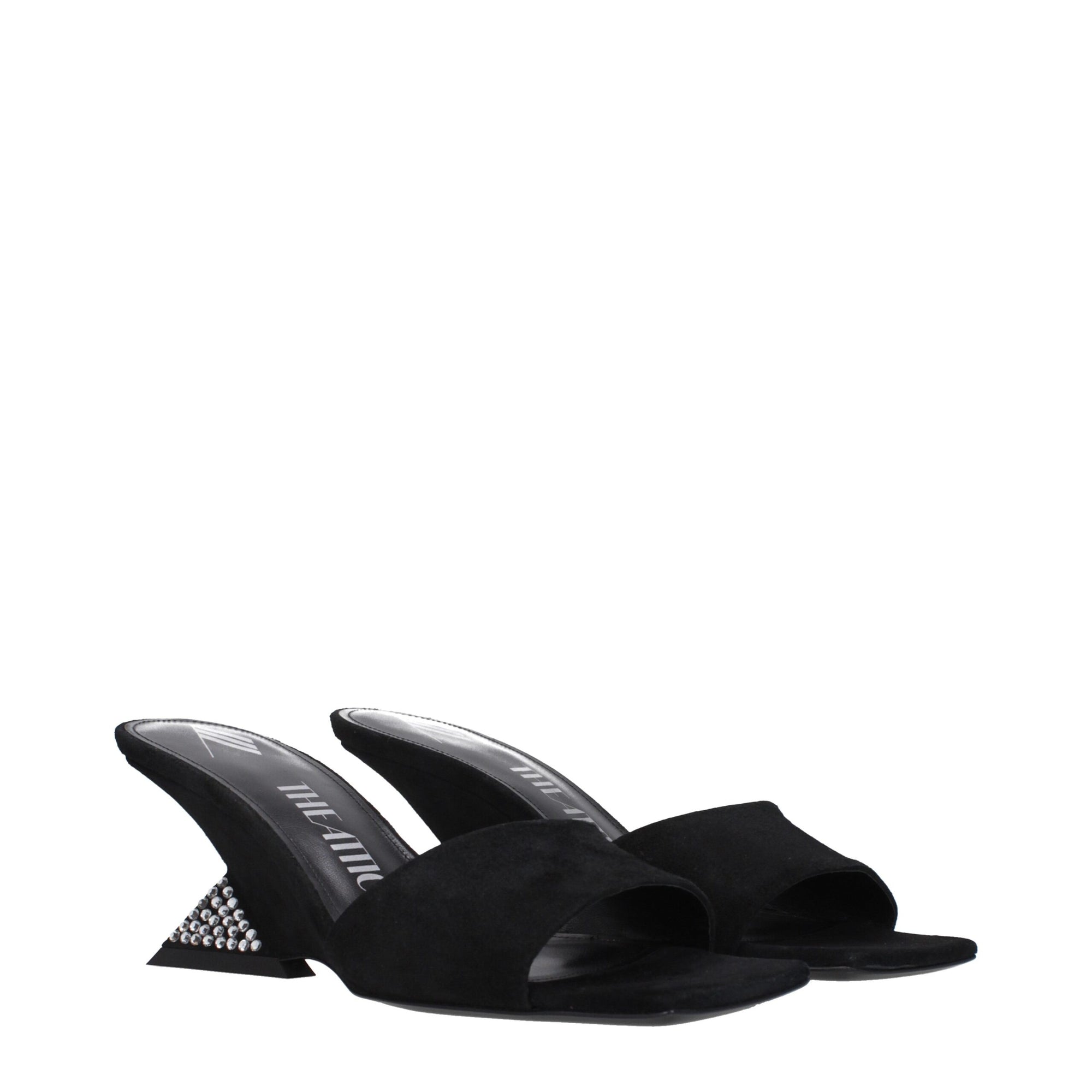 The Attico Black Leather Platforms