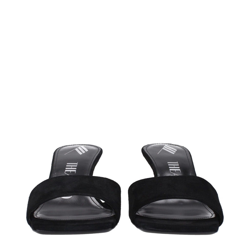 The Attico Black Leather Platforms