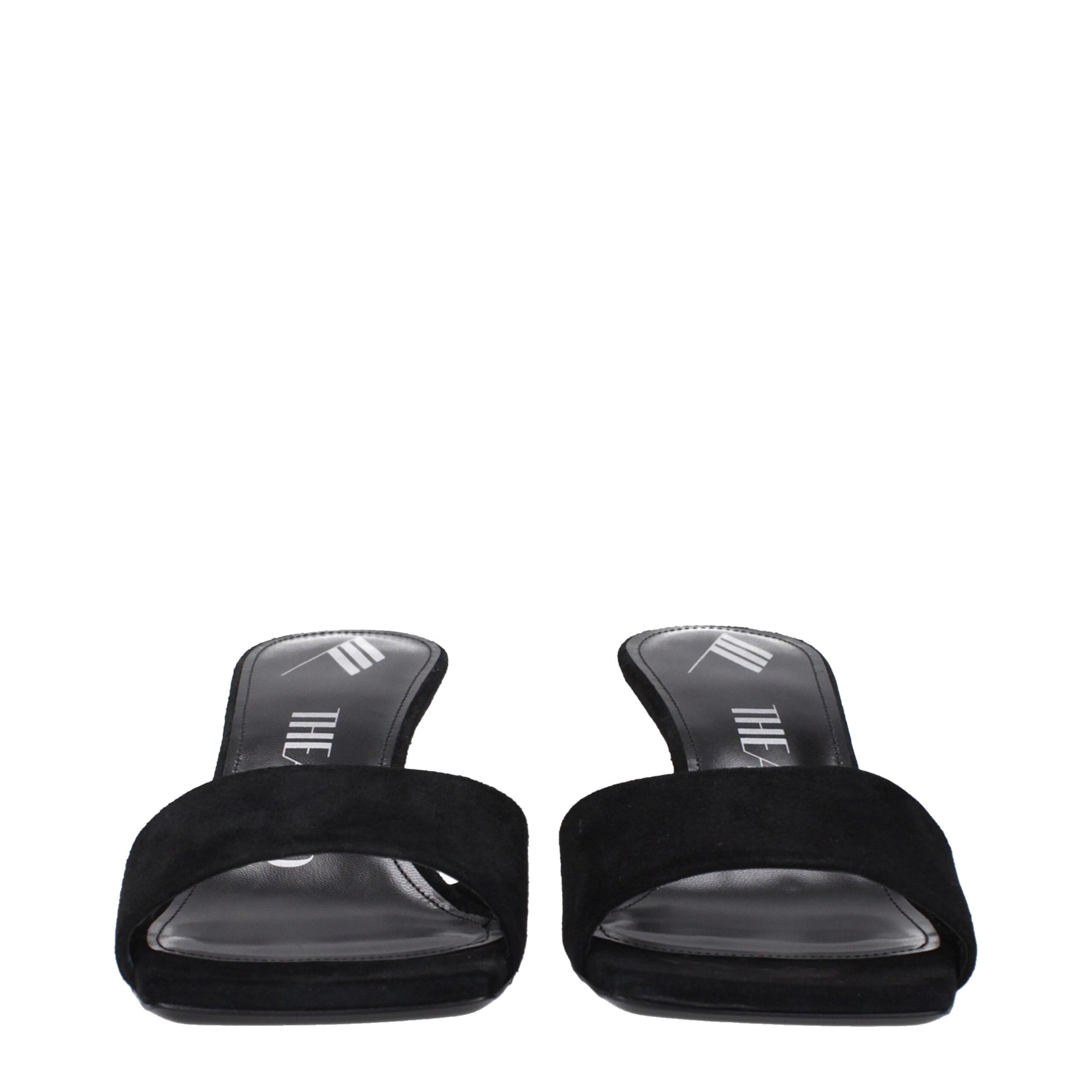 The Attico Black Leather Platforms