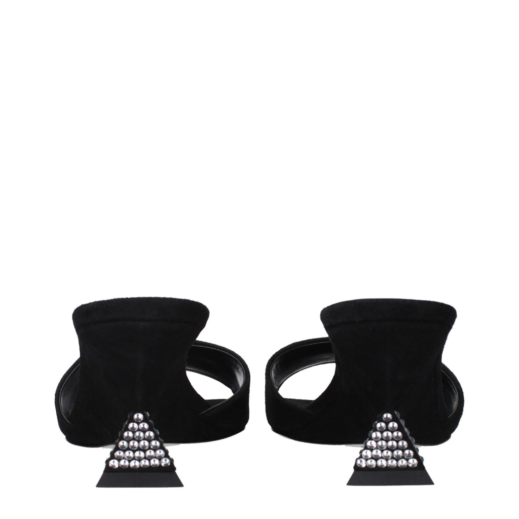 The Attico Black Leather Platforms