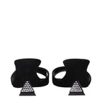 The Attico Black Leather Platforms