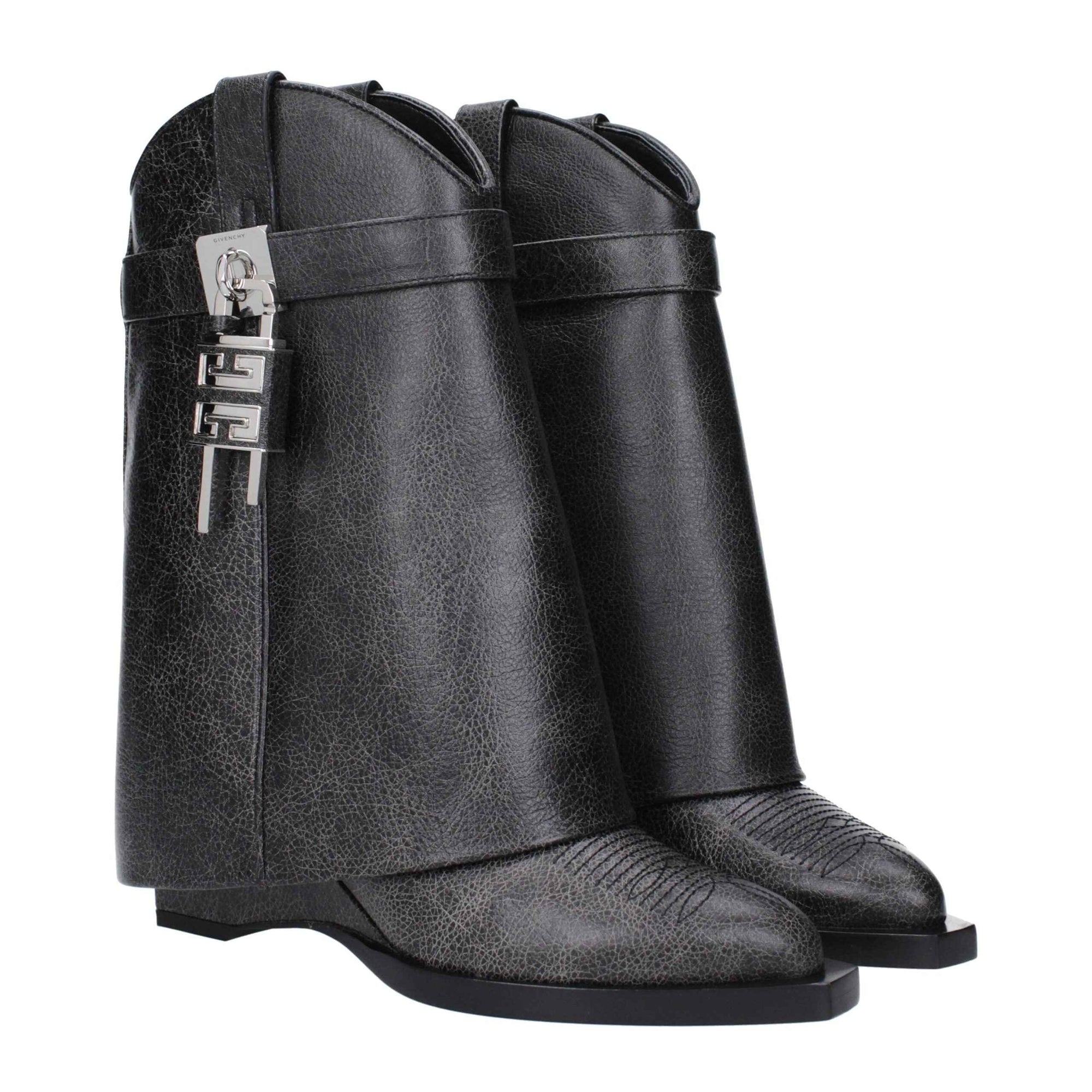Givenchy Black Leather Ankle Boots