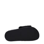 Givenchy Black Cotton Slippers Sandals