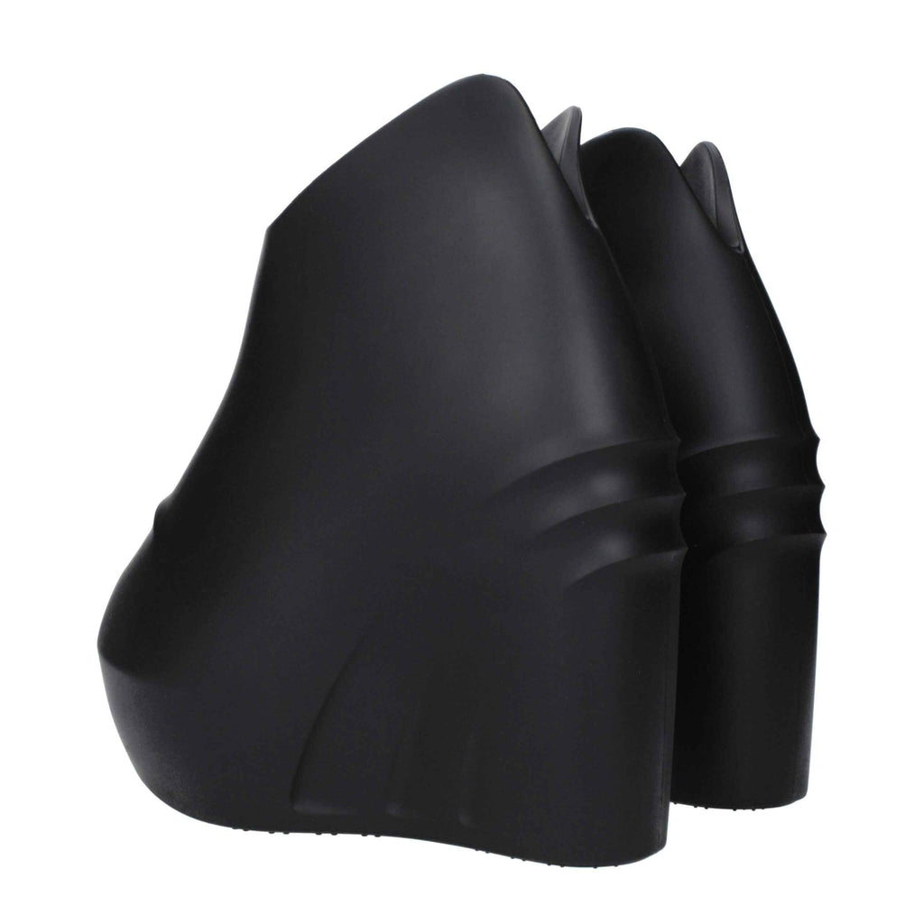 Givenchy Black Cotton Wedge Sandals