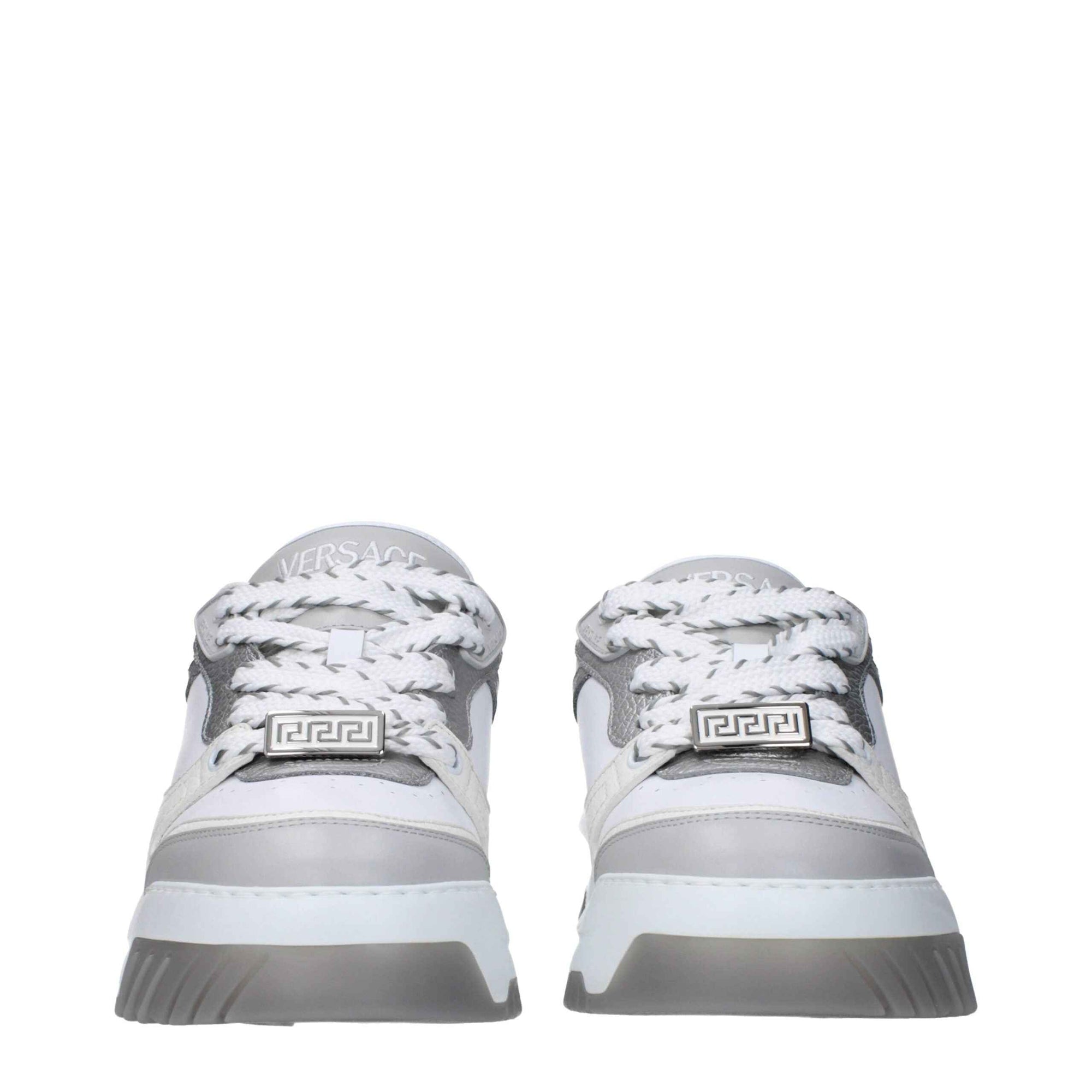 Versace White Leather Chunky Sneakers