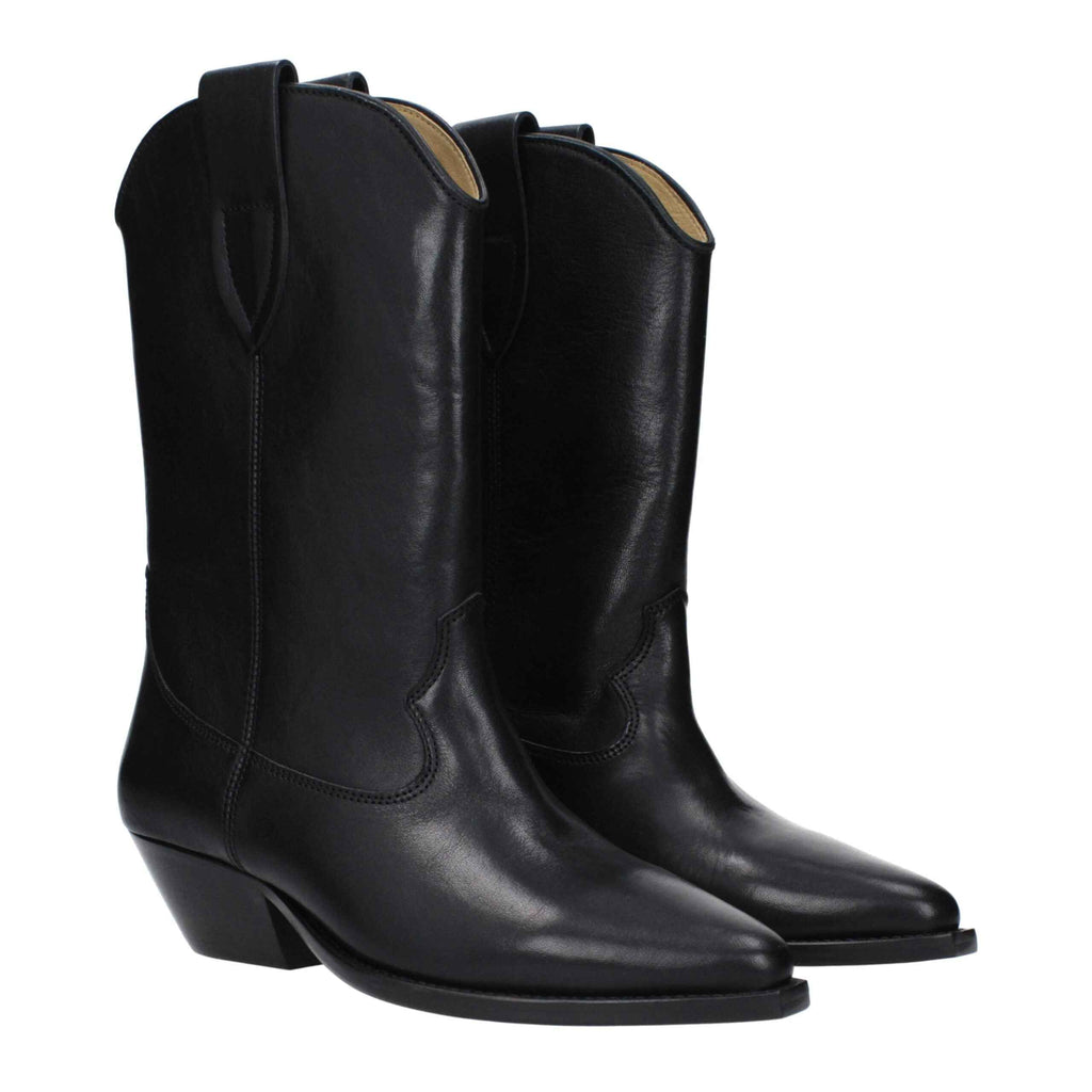 Isabel Marant Black Leather Ankle Boots